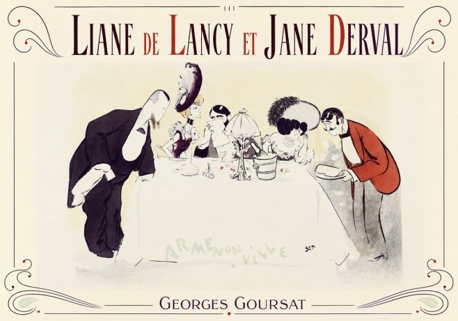 Georges Goursat Liane De Lancy Et Jane Derval No3 - Affiche