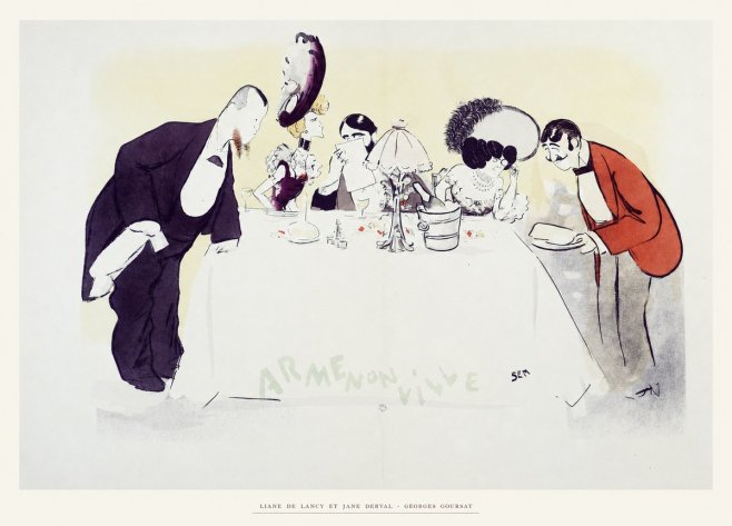 Georges Goursat Liane De Lancy Et Jane Derval No6 - Affiche