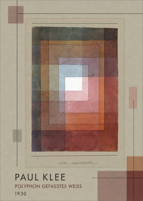 Paul Klee Polyphon Gefasstes Weiss No1 - Affiche
