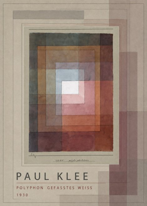 Paul Klee Polyphon Gefasstes Weiss No3 - Affiche