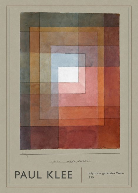 Paul Klee Polyphon Gefasstes Weiss No6 - Affiche