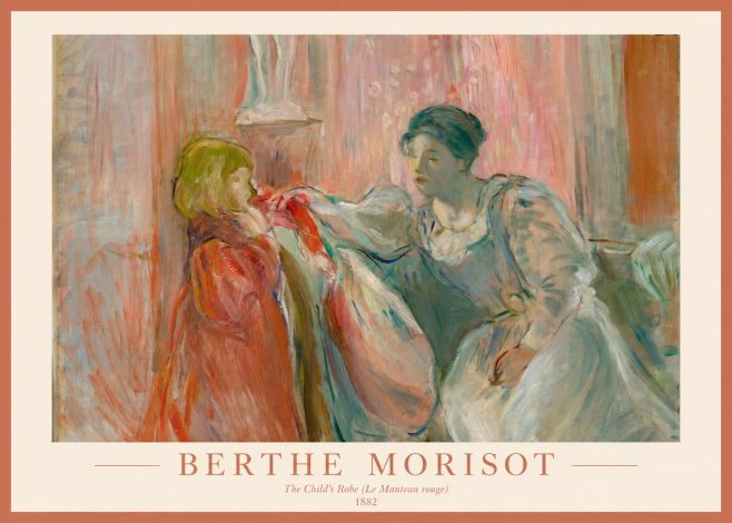 Berthe Morisot The Child's Robe (Le Manteau Rouge) No1 - Affiche