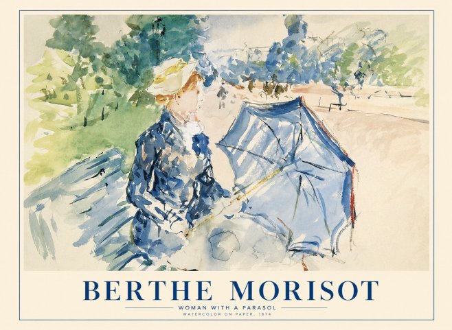 Berthe Morisot Woman with a Parasol No1 - Affiche