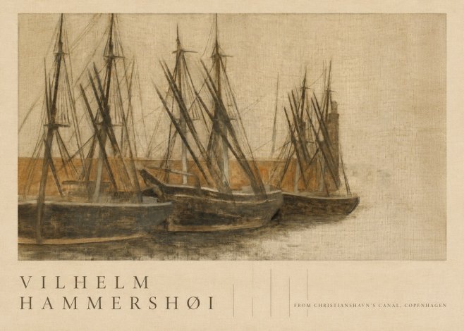Vilhelm Hammershøi From Christianshavn's Canal, Copenhagen No5 - Affiche