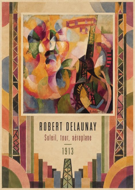 Robert Delaunay Soleil, Tour, Aéroplane No3 - Affiche