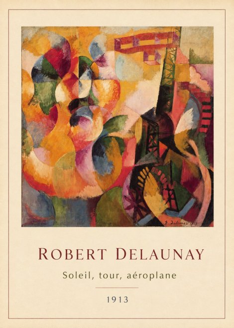 Robert Delaunay Soleil, Tour, Aéroplane No4 - Affiche
