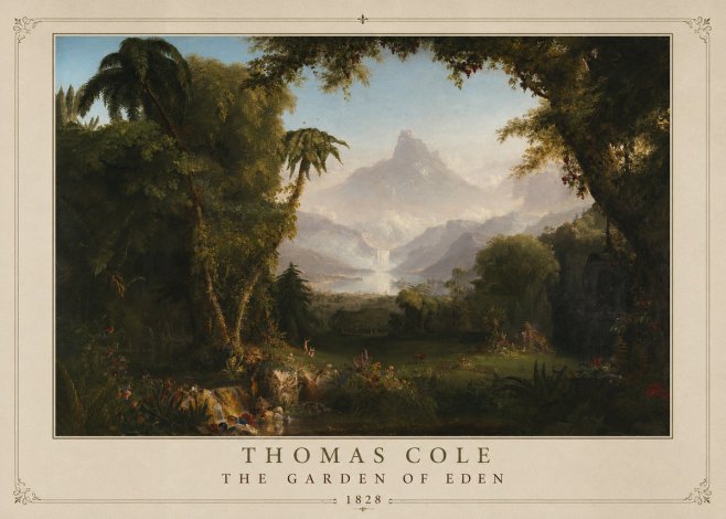 Thomas Cole The Garden of Eden I No1 - Affiche