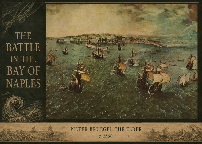 Pieter Bruegel The Battle in the Bay of Naples No3 - Affiche
