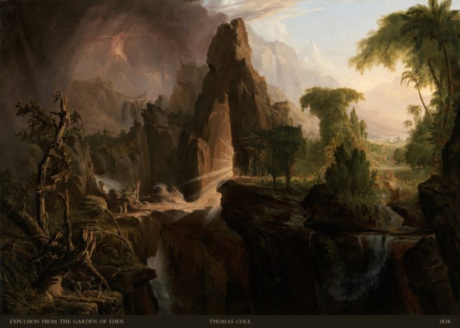 Thomas Cole Expulsion from the Garden of Eden I No5 - Affiche