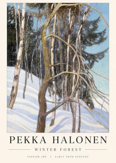Pekka Halonen Winter Forest III No1 - Affiche