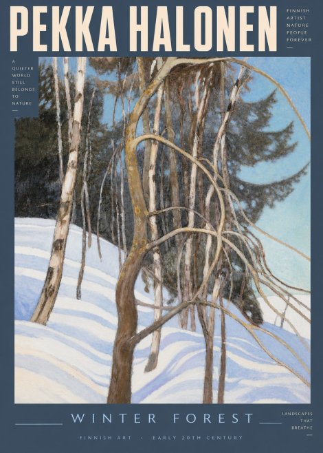 Pekka Halonen Winter Forest III No5 - Affiche
