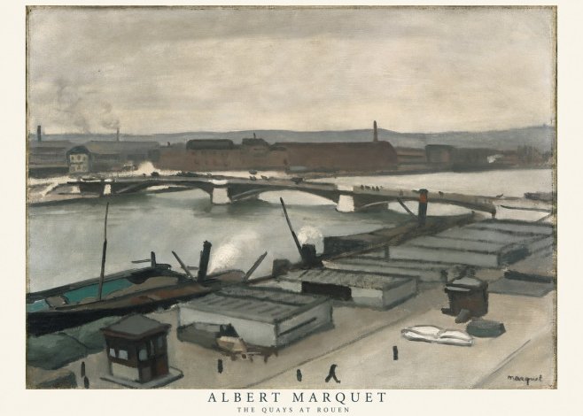 Albert Marquet The Quays at Rouen No6 - Affiche