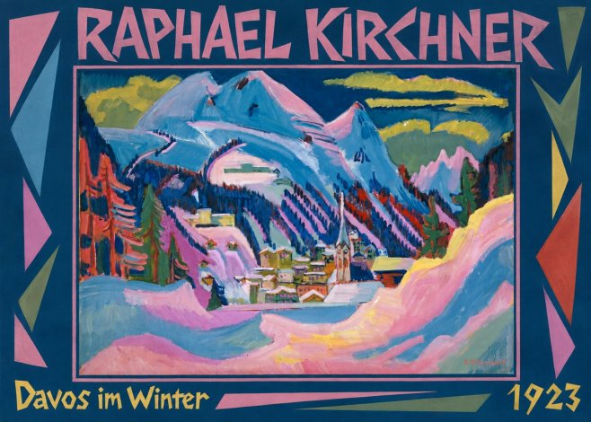 Raphael Kirchner Davos Im Winter No1 - Affiche