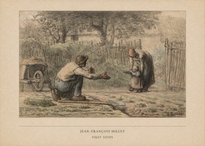 Jean-François Millet First Steps No5 - Affiche