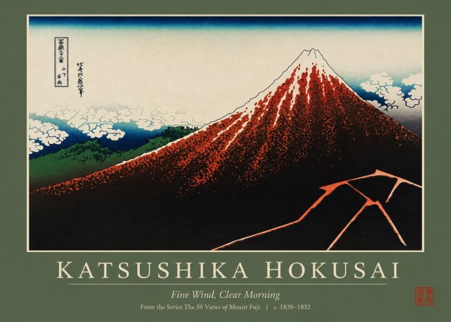 Katsushika Hokusai Fine Wind, Clear Morning No2 - Affiche