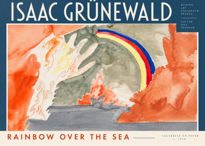 Isaac Grünewald Watercolor Composition No4 - Affiche
