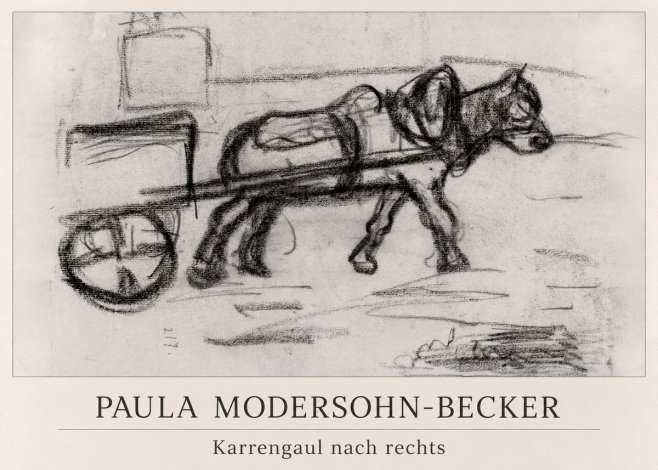 Paula Modersohn-Becker Karrengaul Nach Rechts No1 - Affiche