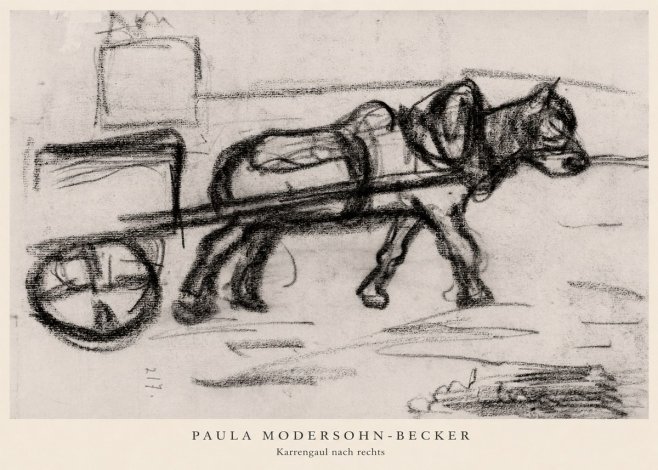 Paula Modersohn-Becker Karrengaul Nach Rechts No5 - Affiche