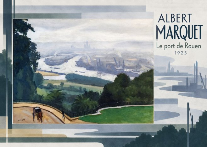 Albert Marquet Le Port De Rouen No5 - Affiche