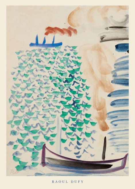 Raoul Dufy Boats on the Water No6 - Affiche
