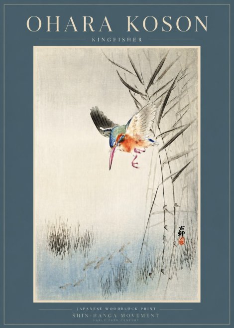Ohara Koson Kingfisher No3 - Affiche