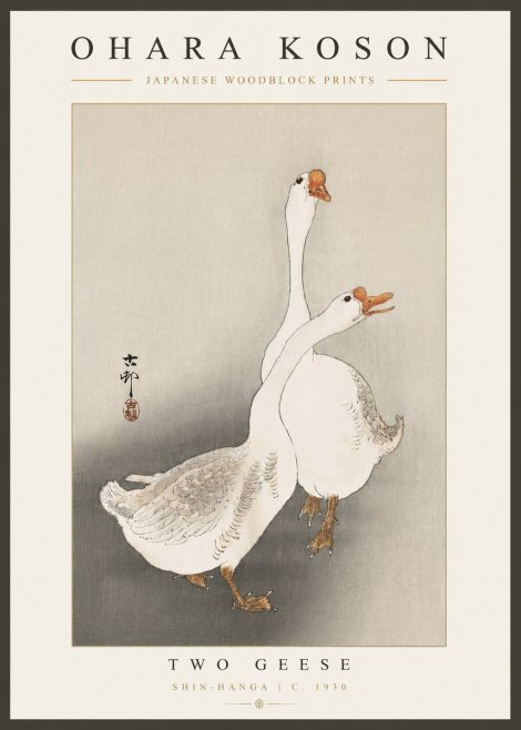 Ohara Koson Two Geese No4 - Affiche