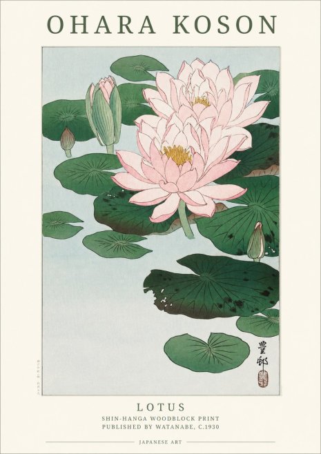Ohara Koson Lotus I No1 - Affiche
