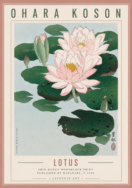 Ohara Koson Lotus I No5 - Affiche
