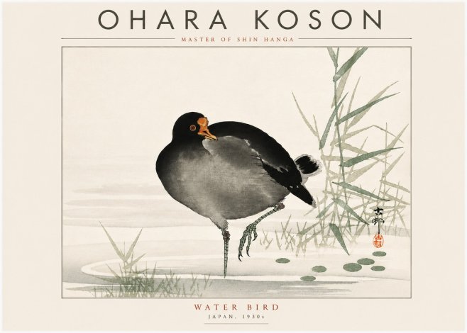 Ohara Koson Water Bird No6 - Affiche