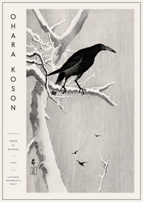 Ohara Koson Crow in Winter I No4 - Affiche