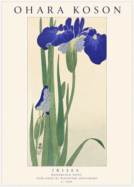 Ohara Koson Irises I No1 - Affiche