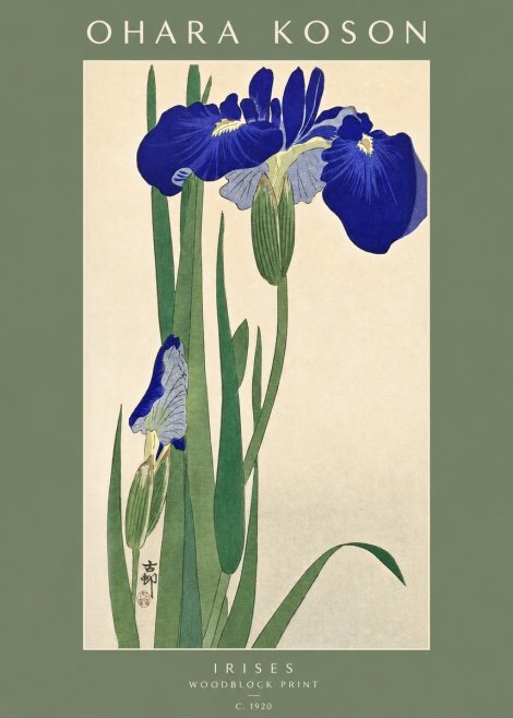 Ohara Koson Irises I No2 - Affiche