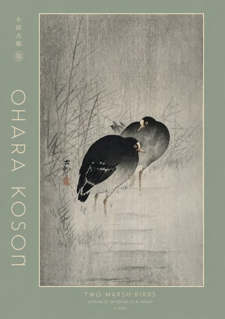 Ohara Koson Two Marsh Birds No4 - Affiche