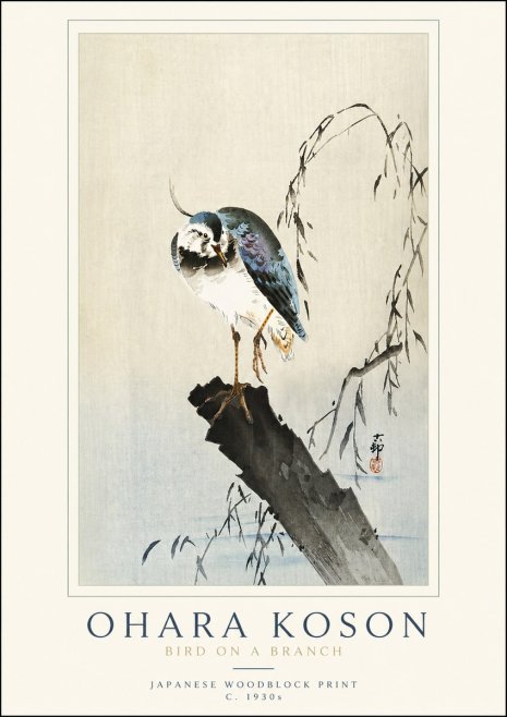 Ohara Koson Bird on a Branch III No3 - Affiche