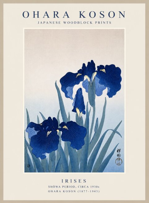 Ohara Koson Iris Es No1 - Affiche