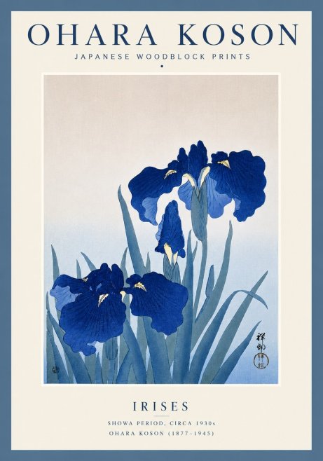 Ohara Koson Iris Es No3 - Affiche
