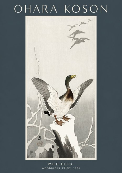 Ohara Koson Wild Duck No2 - Affiche