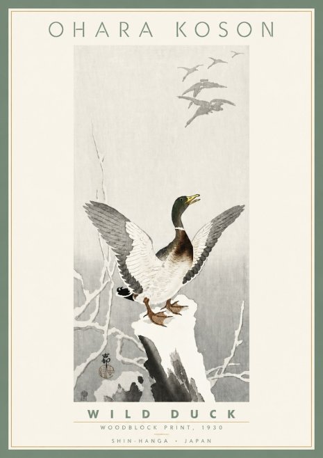 Ohara Koson Wild Duck No4 - Affiche