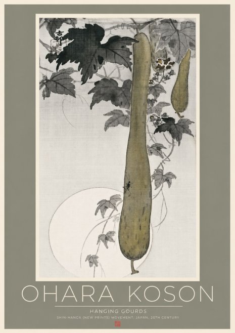 Ohara Koson Hanging Gourds No2 - Affiche