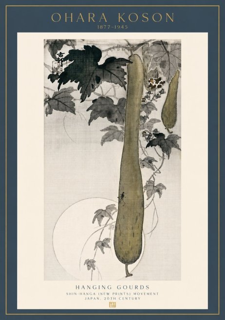 Ohara Koson Hanging Gourds No3 - Affiche