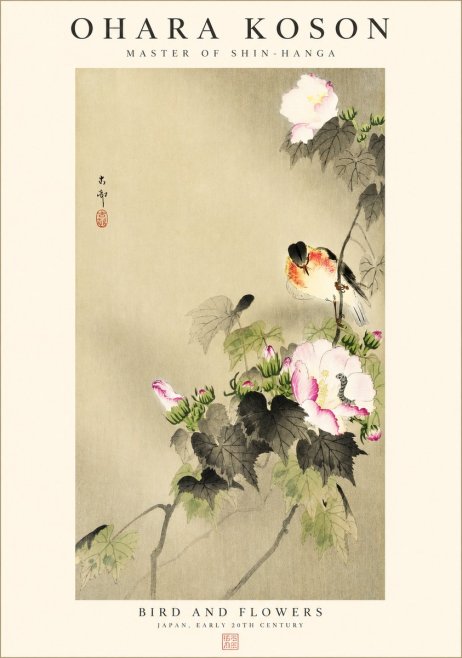 Ohara Koson Bird and Flowers No1 - Affiche