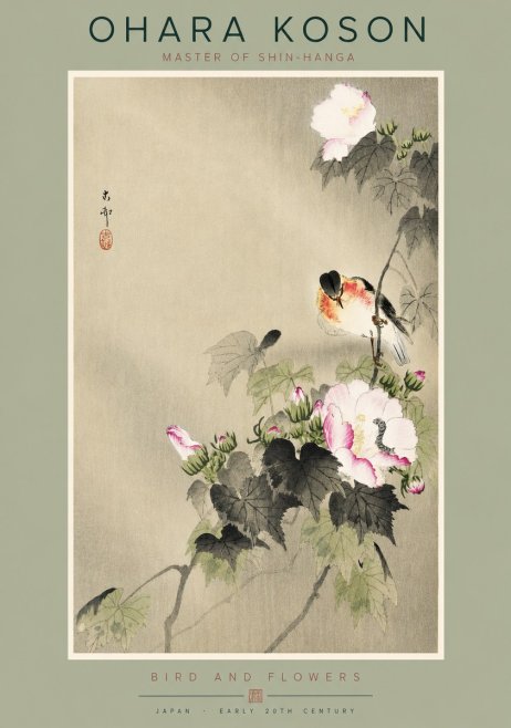 Ohara Koson Bird and Flowers No2 - Affiche