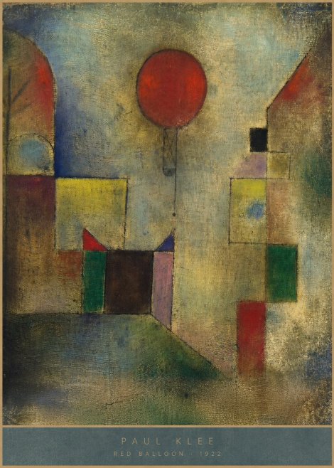 Paul Klee Red Balloon No4 - Affiche