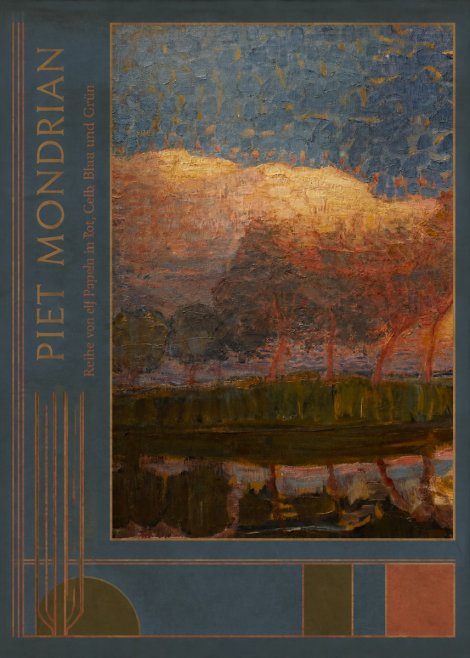 Piet Mondrian Reihe Von Elf Pappeln in Rot, Gelb, Blau Und Grün No2 - Affiche