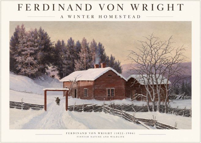Ferdinand von Wright Winter at the Forest Edge No2 - Affiche
