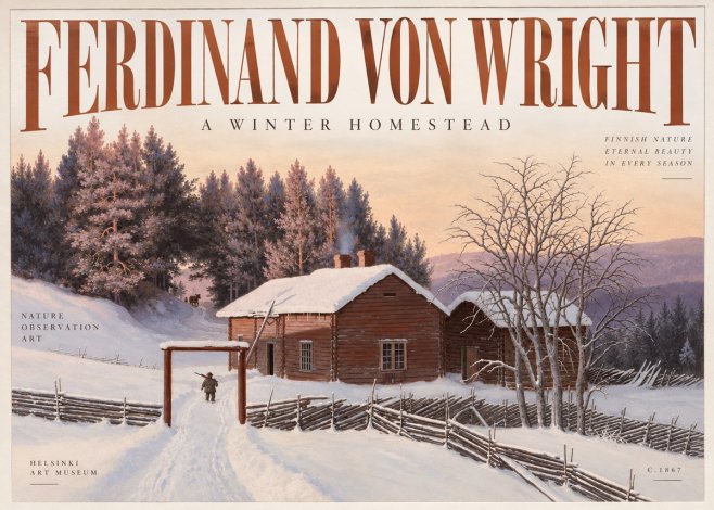 Ferdinand von Wright Winter at the Forest Edge No3 - Affiche