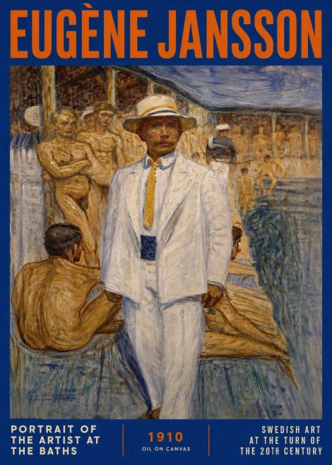 Eugène Jansson Portrait of the Artist at the Baths No2 - Affiche