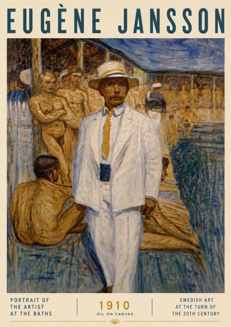 Eugène Jansson Portrait of the Artist at the Baths No6 - Affiche