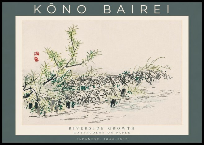 Kōno Bairei Riverside Growth No3 - Affiche
