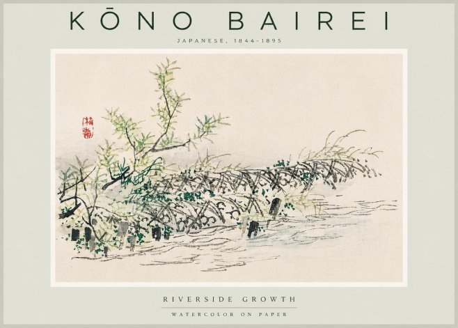 Kōno Bairei Riverside Growth No5 - Affiche